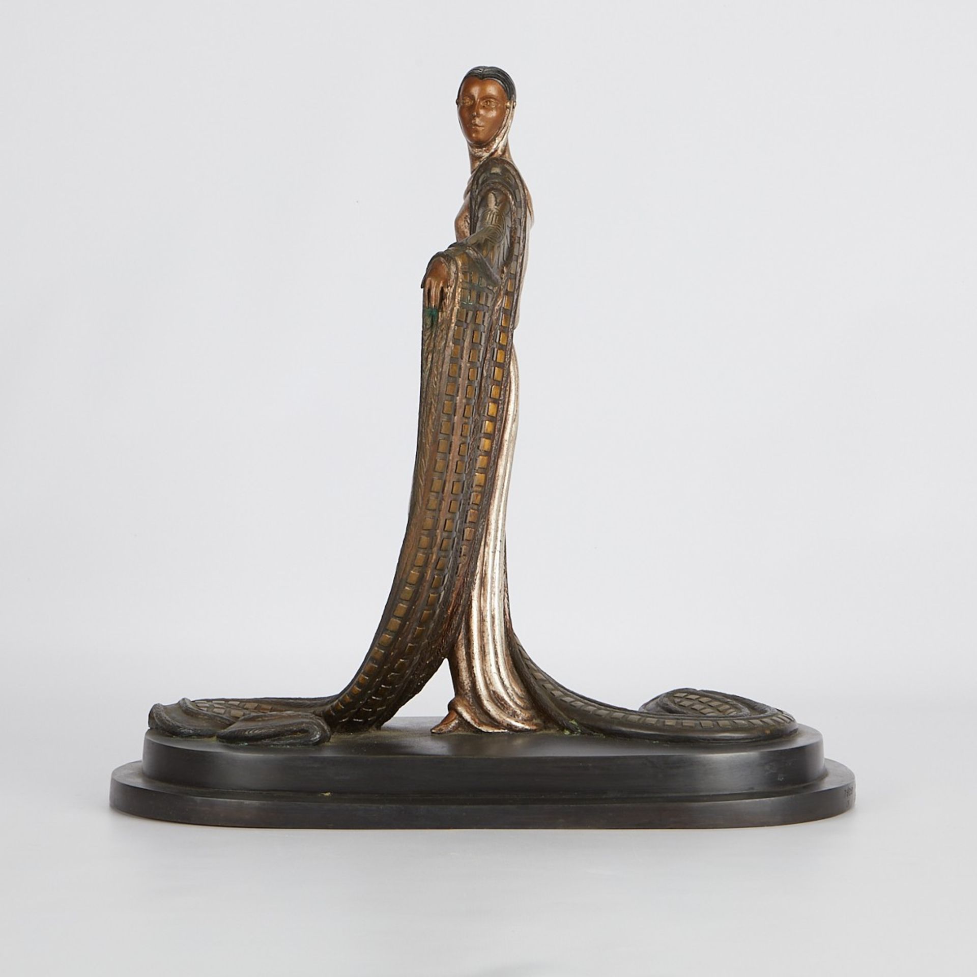 Erte "La Mysterieuse" Bronze Sculpture 1980 - Image 4 of 12