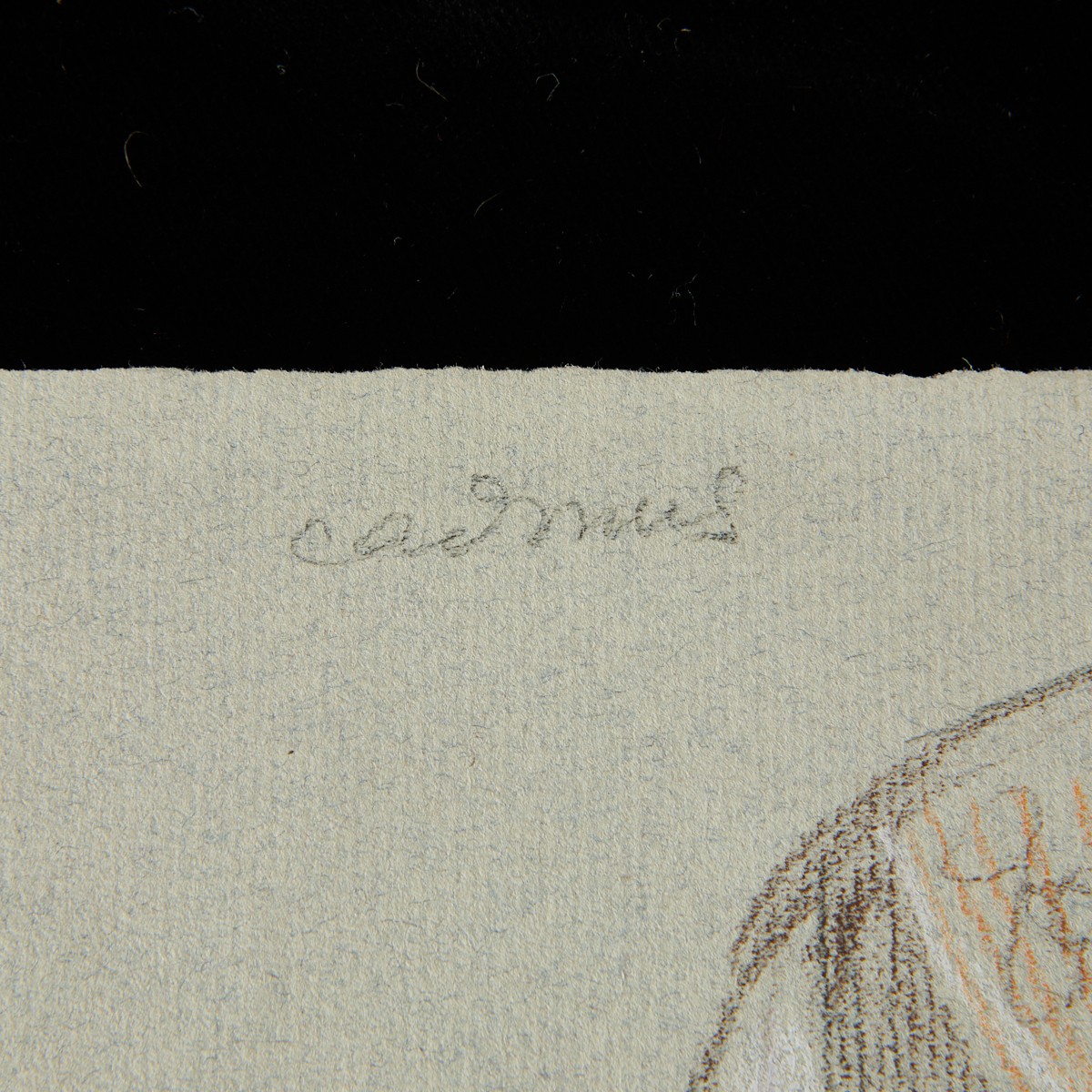 Paul Cadmus Female Profile Crayon on Paper - Image 2 of 3