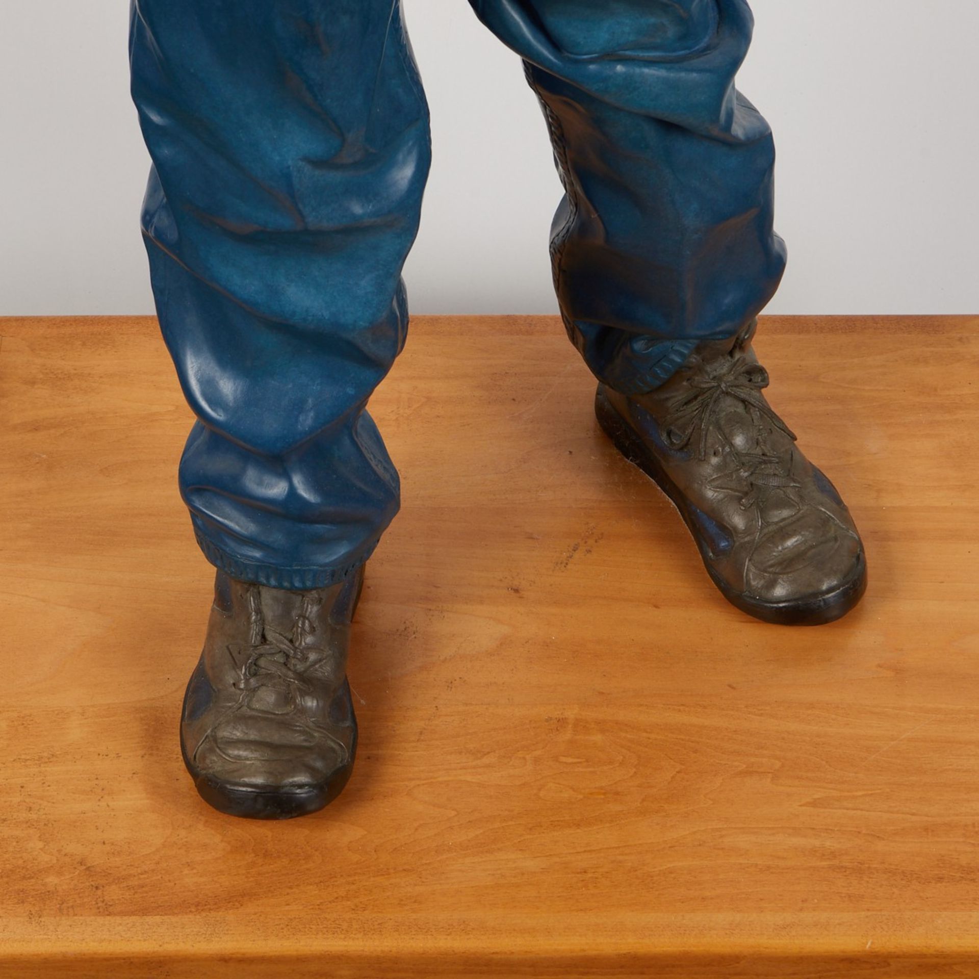 Ramon Parmenter Baseball Boy Bronze Sculpture - Image 8 of 9