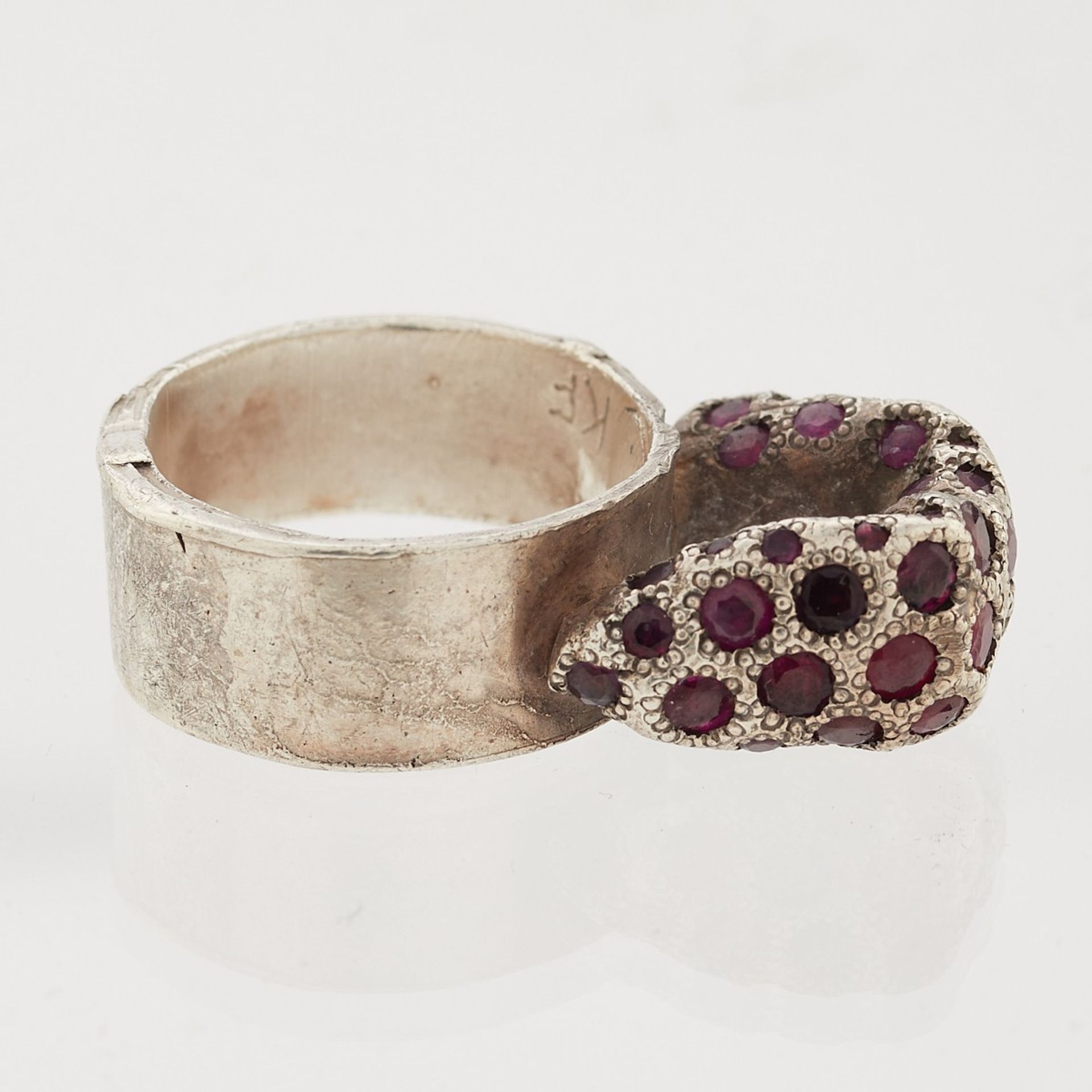 Karl Fritsch Sterling Silver & Ruby Ring - Image 5 of 7