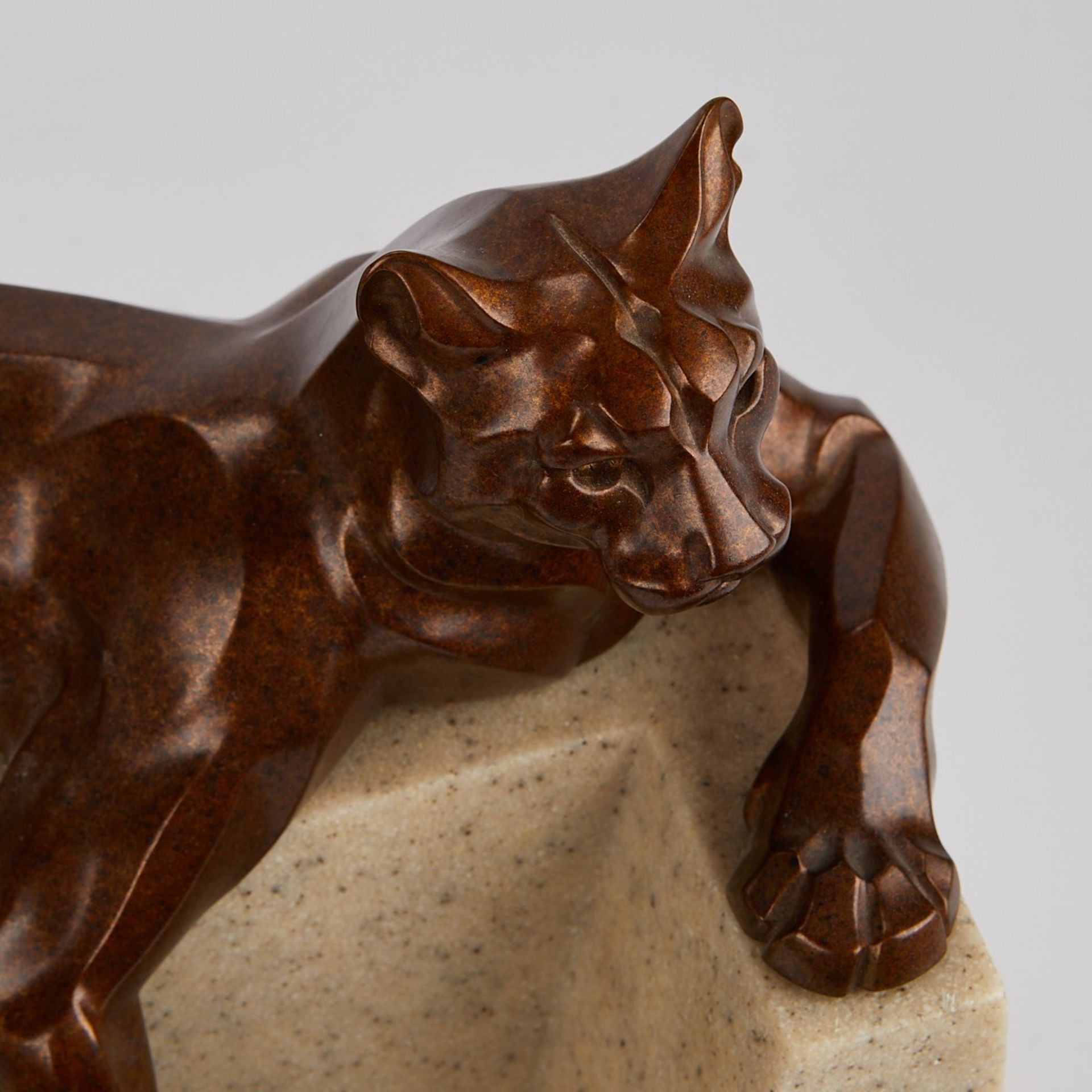 Janet Rosetta Bronze Cougar Sculpture - Image 2 of 12