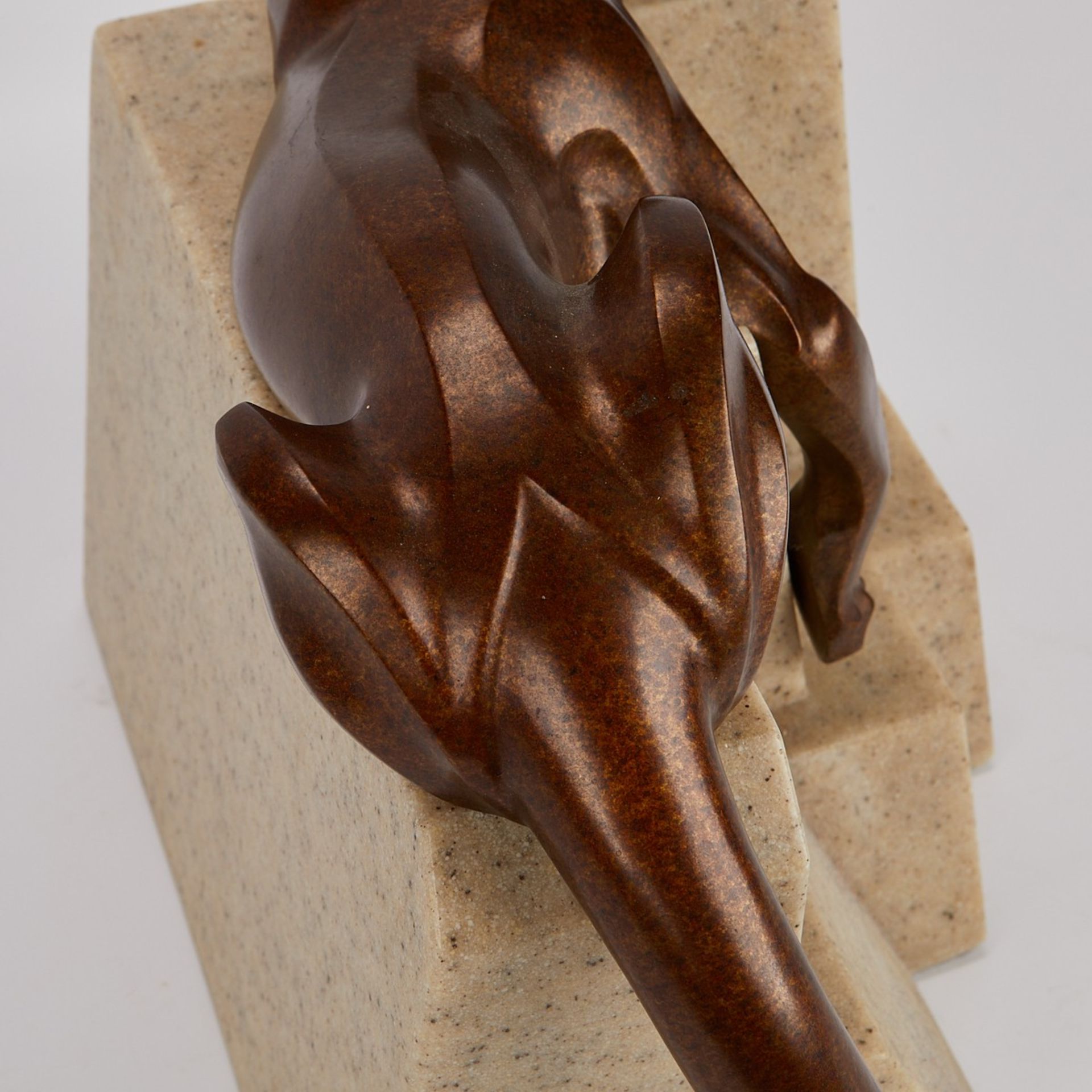 Janet Rosetta Bronze Cougar Sculpture - Image 11 of 12