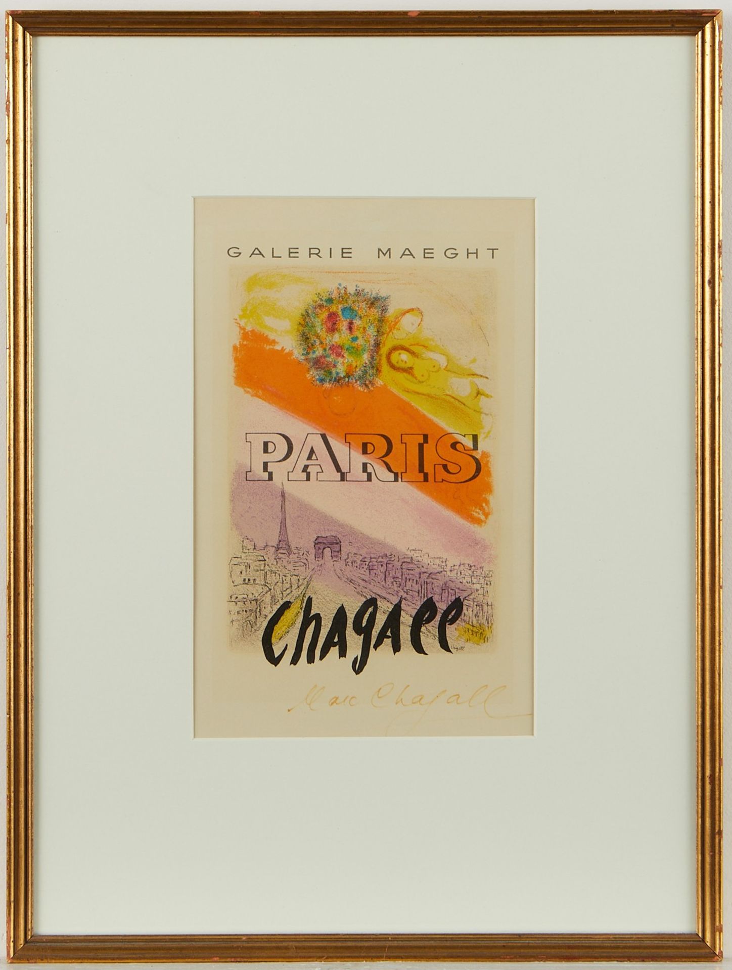 Marc Chagall Galerie Maeght Signed Poster - Image 3 of 4