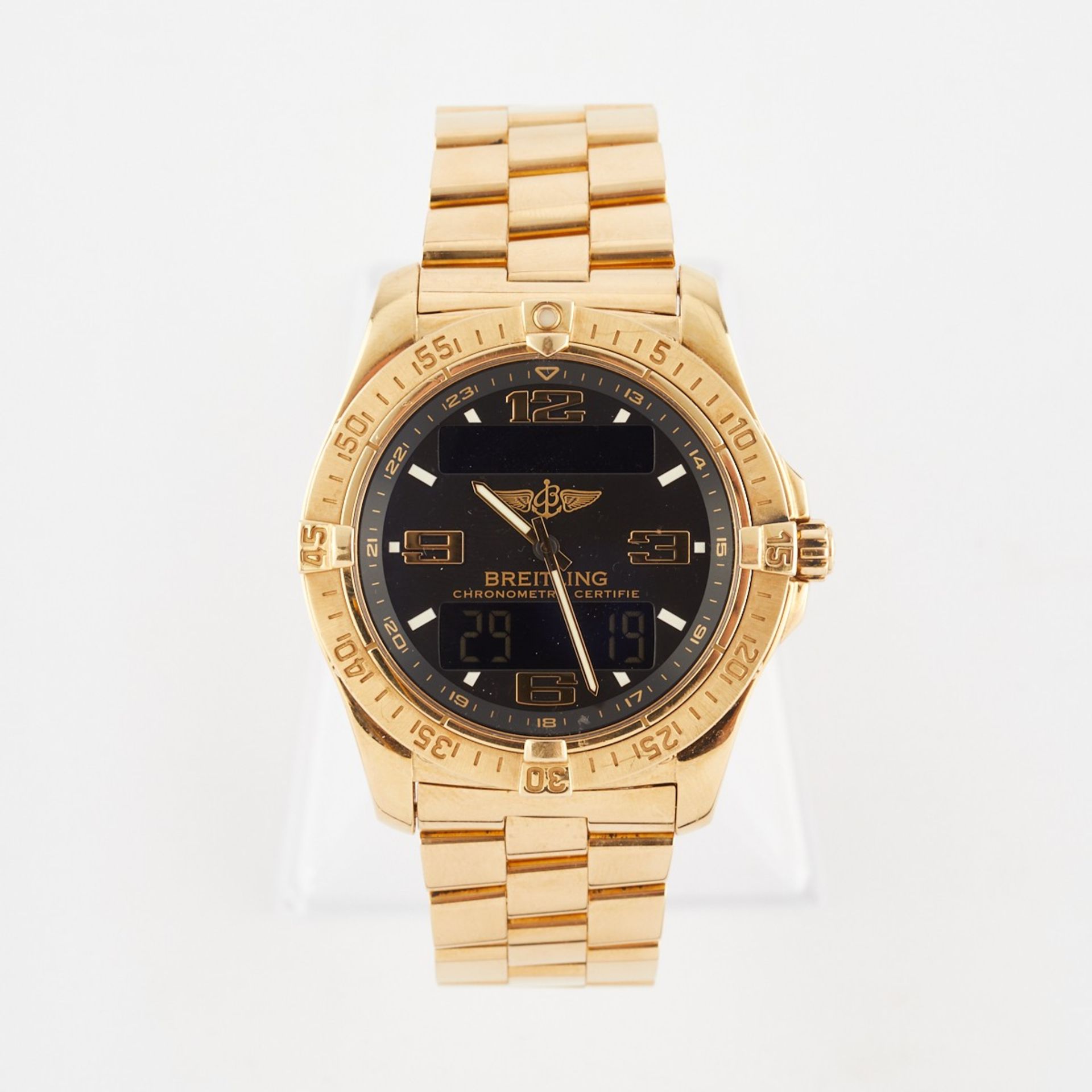 Limited Edition 18K Gold Breitling Aerospace Watch - Image 2 of 10