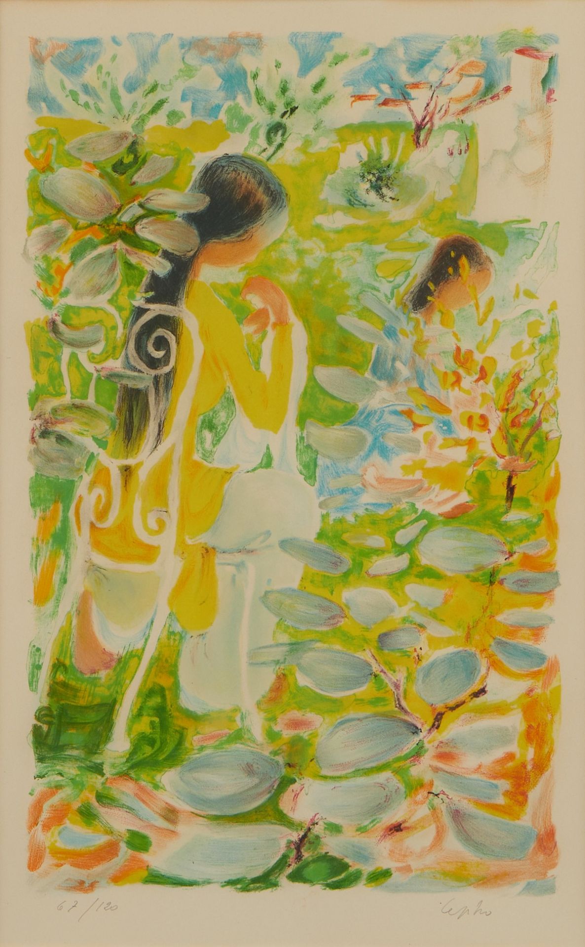 Le Pho "Sisters" Lithograph