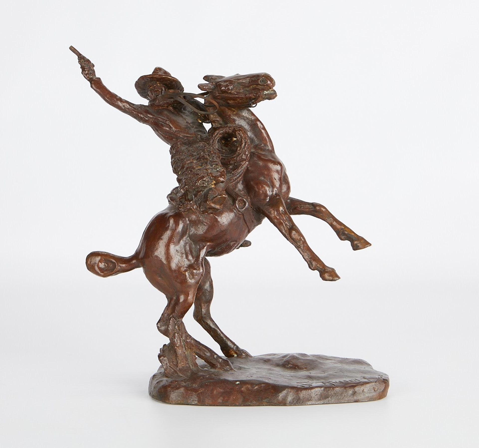 After Charles Russell "Smokin Up" Horse Bronze - Image 2 of 10