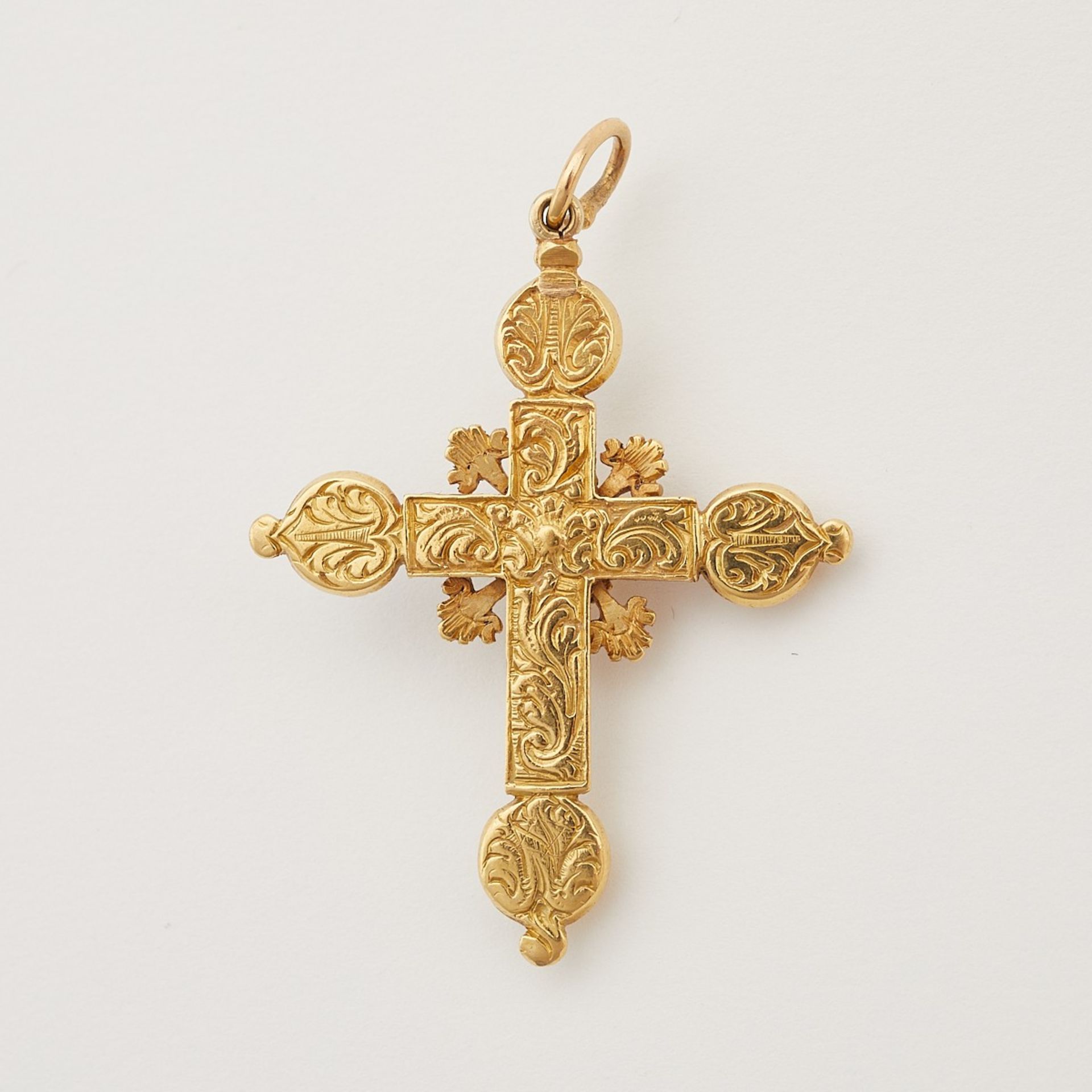 18K Gold & Diamond Crucifix Pendant - Bild 3 aus 3