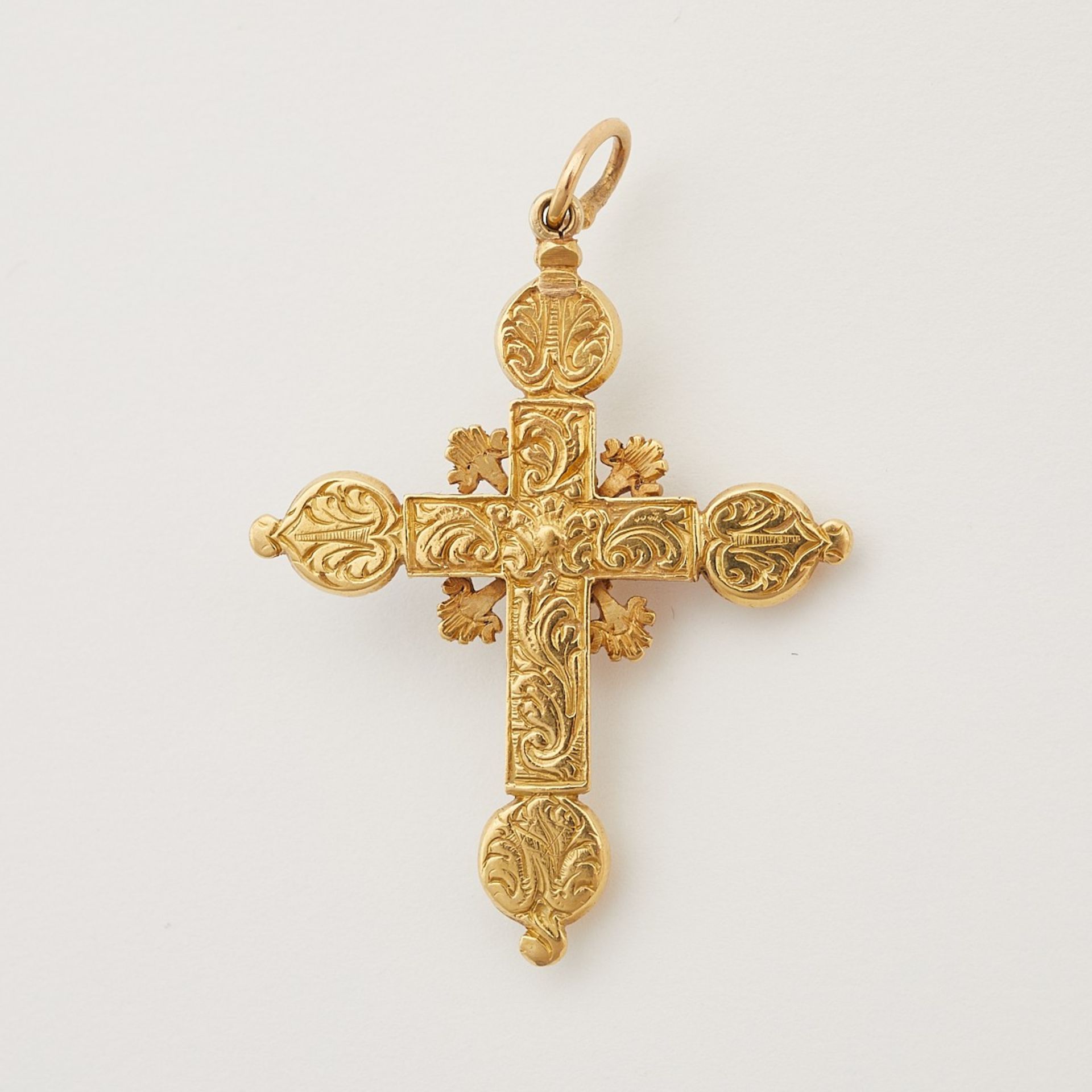 18K Gold & Diamond Crucifix Pendant - Image 3 of 3