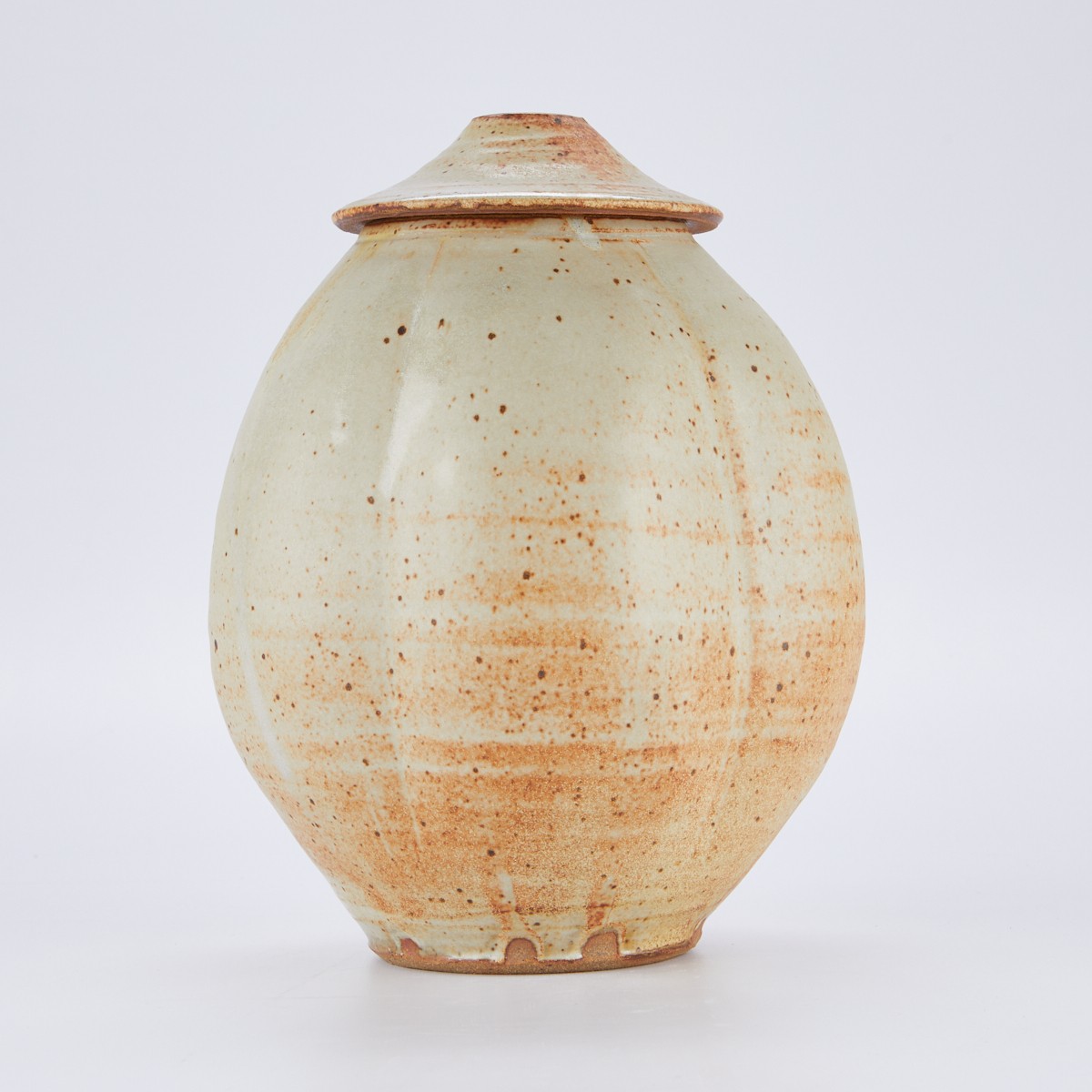 Warren MacKenzie Lobed Covered Vase - Marked - Image 6 of 11