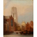 Style David Roberts Rotterdam Church Painting