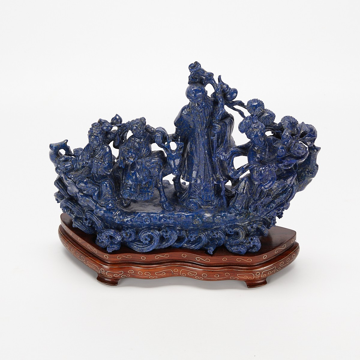 Chinese Lapis Lazuli Carved Sculpture - Image 6 of 11