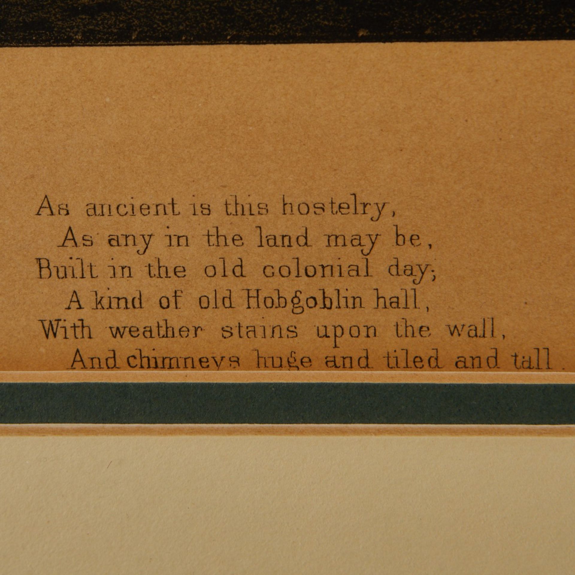 Currier & Ives "The Wayside Inn" Longfellow Print - Bild 7 aus 9