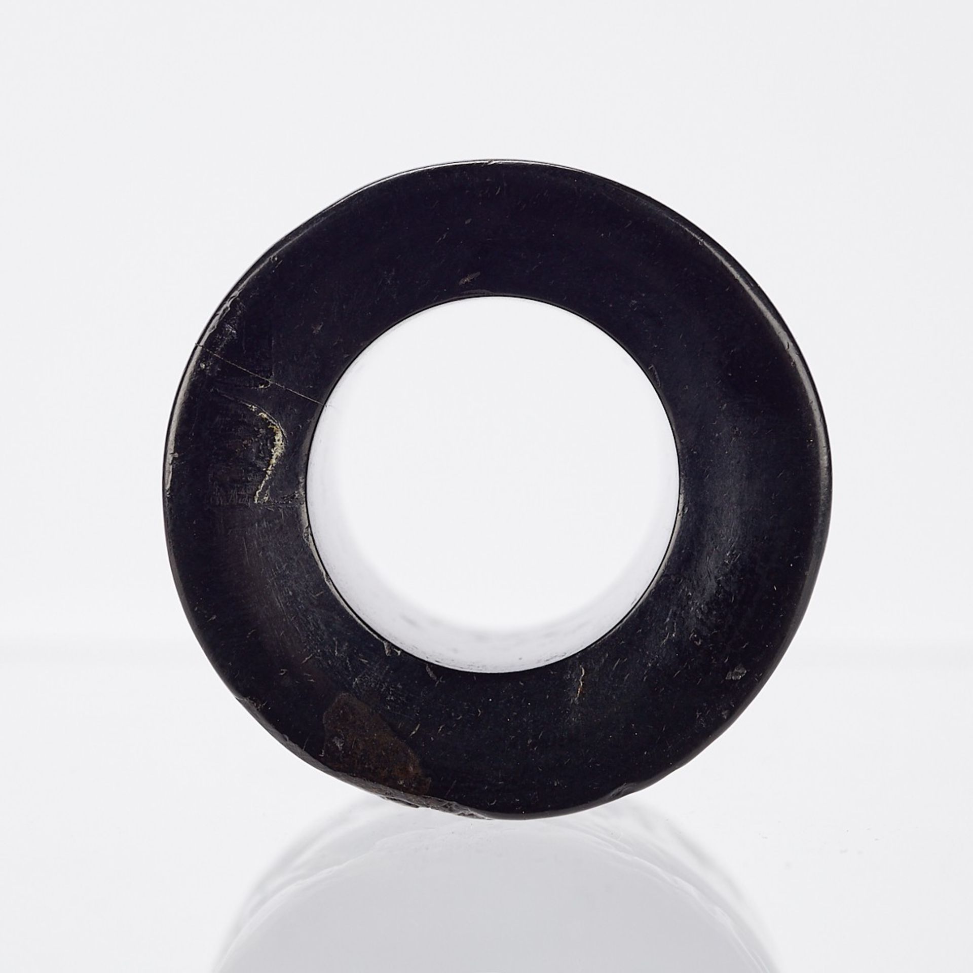 Chinese Carved Wood Archery Ring w/ Rams - Image 5 of 6