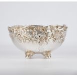 Whiting Sterling Punch Bowl w/ Grapes & Snake 1884