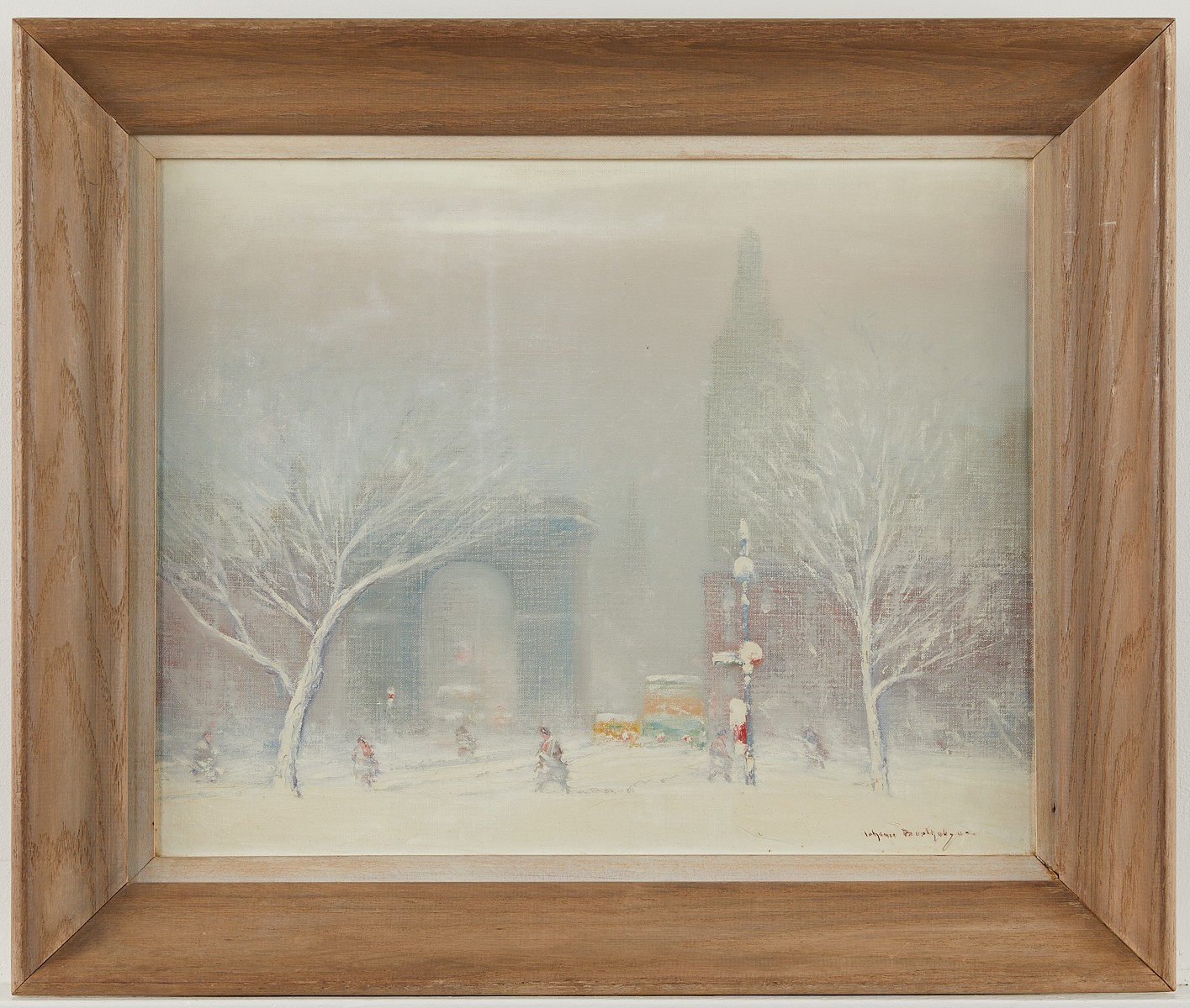 Johann Berthelsen "Winter in Washington Square NY" - Image 4 of 7