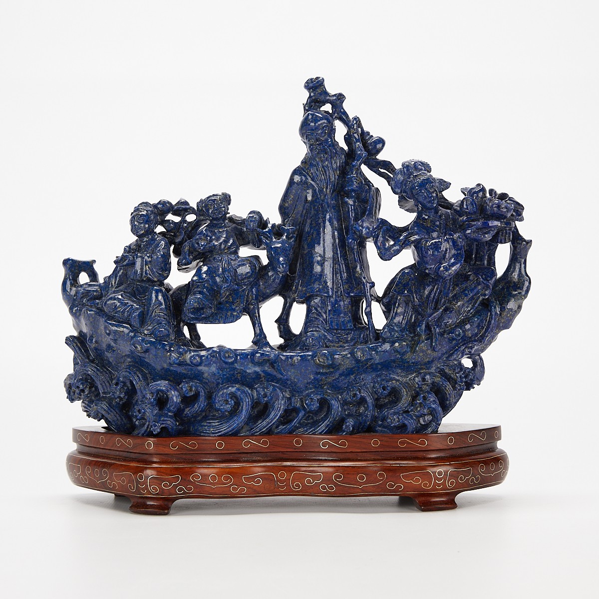 Chinese Lapis Lazuli Carved Sculpture - Image 7 of 11