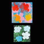 2 After Andy Warhol "Flower" Silkscreens