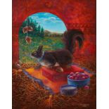 Wendy Vaughan Fantasy Painting of Squirrel 2001