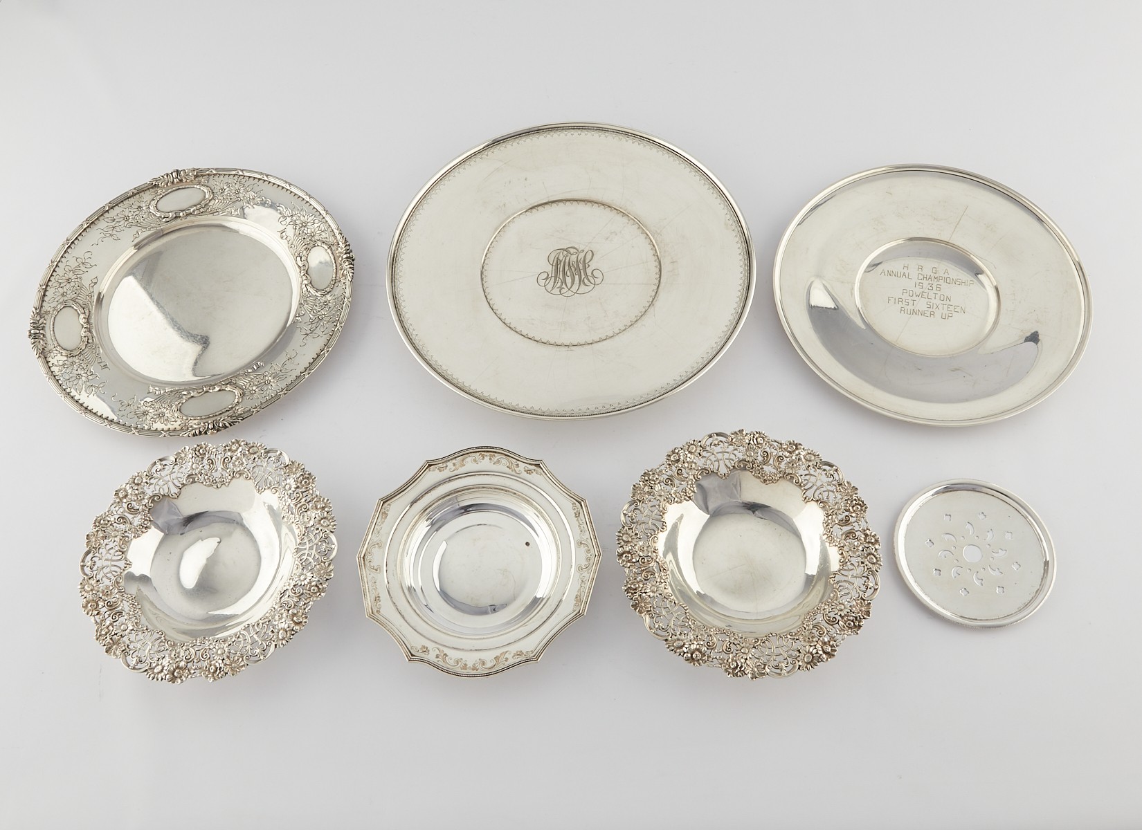 7 Sterling Silver Serving Platters - Image 2 of 22