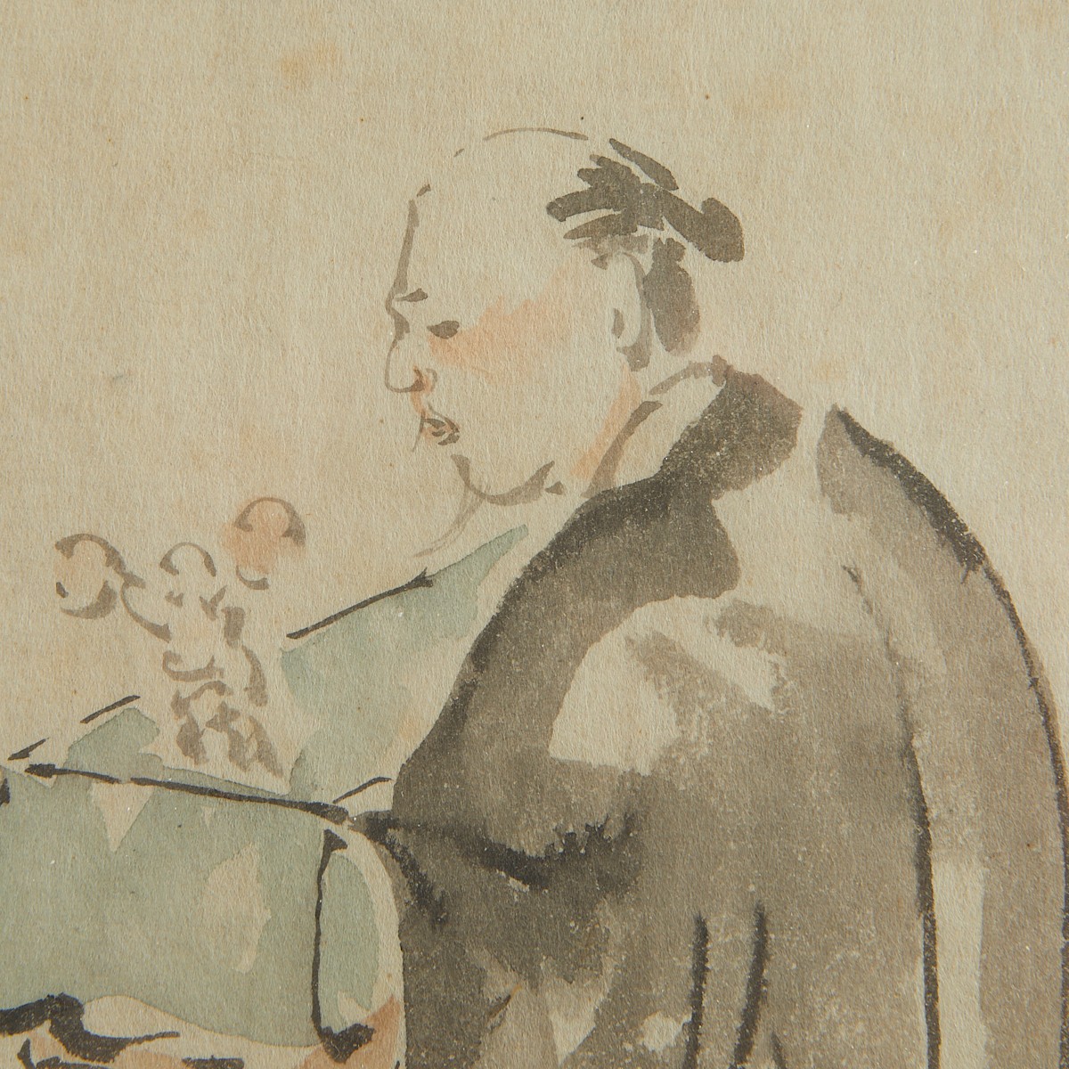 3 Japanese Watercolor Paintings Meiji / Edo - Image 13 of 20