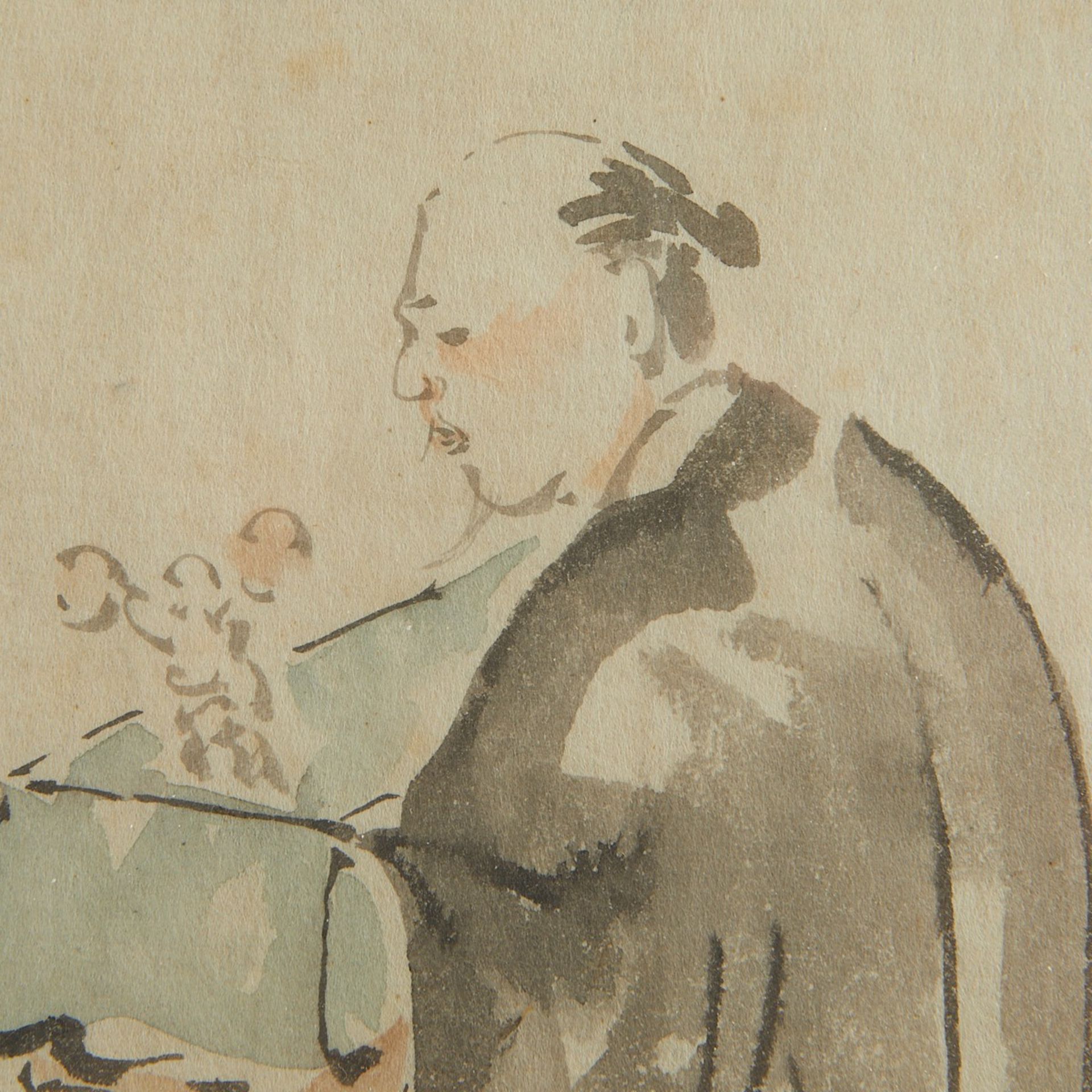 3 Japanese Watercolor Paintings Meiji / Edo - Image 13 of 20