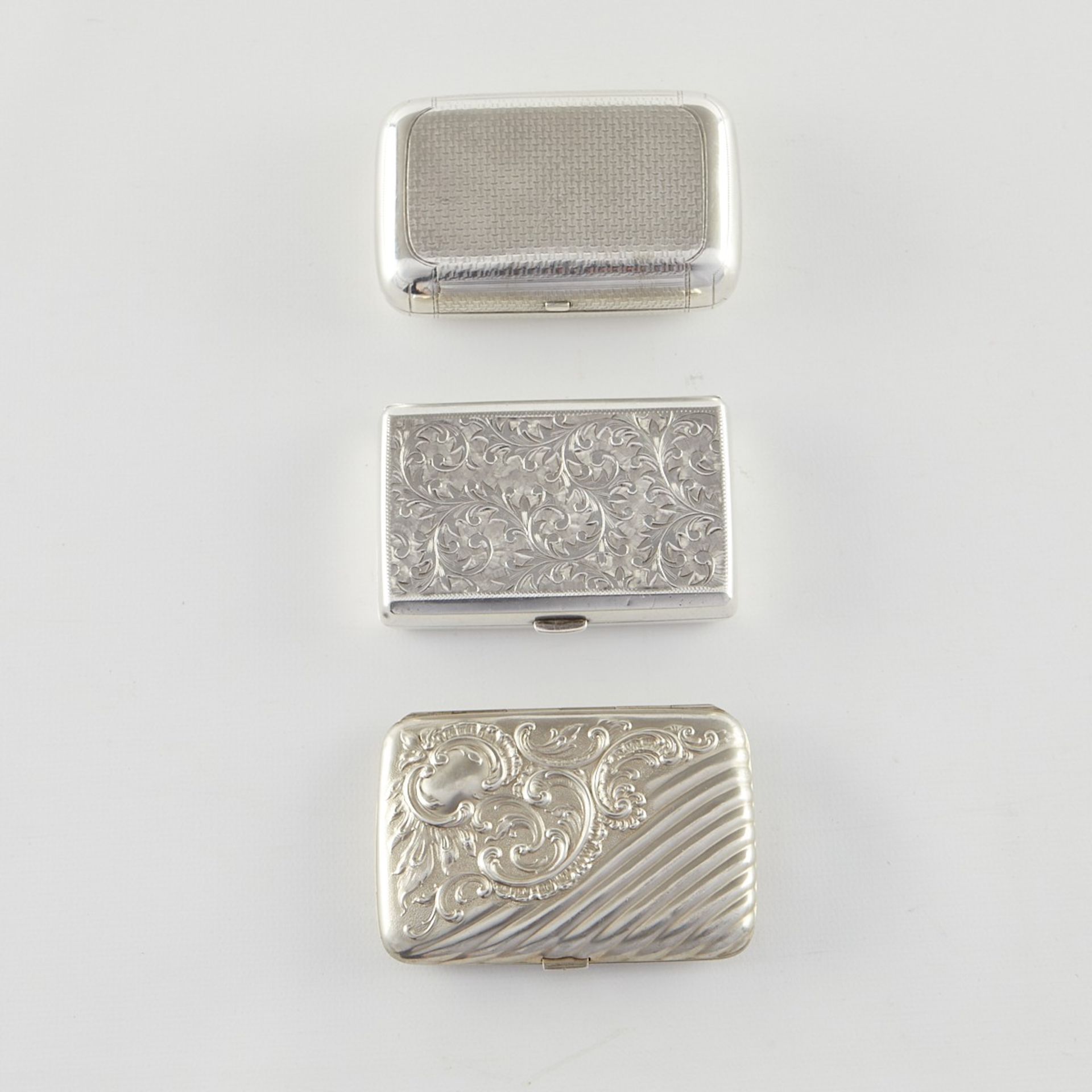 Group of 3 Sterling & Silver Cigarette Cases - Bild 3 aus 12