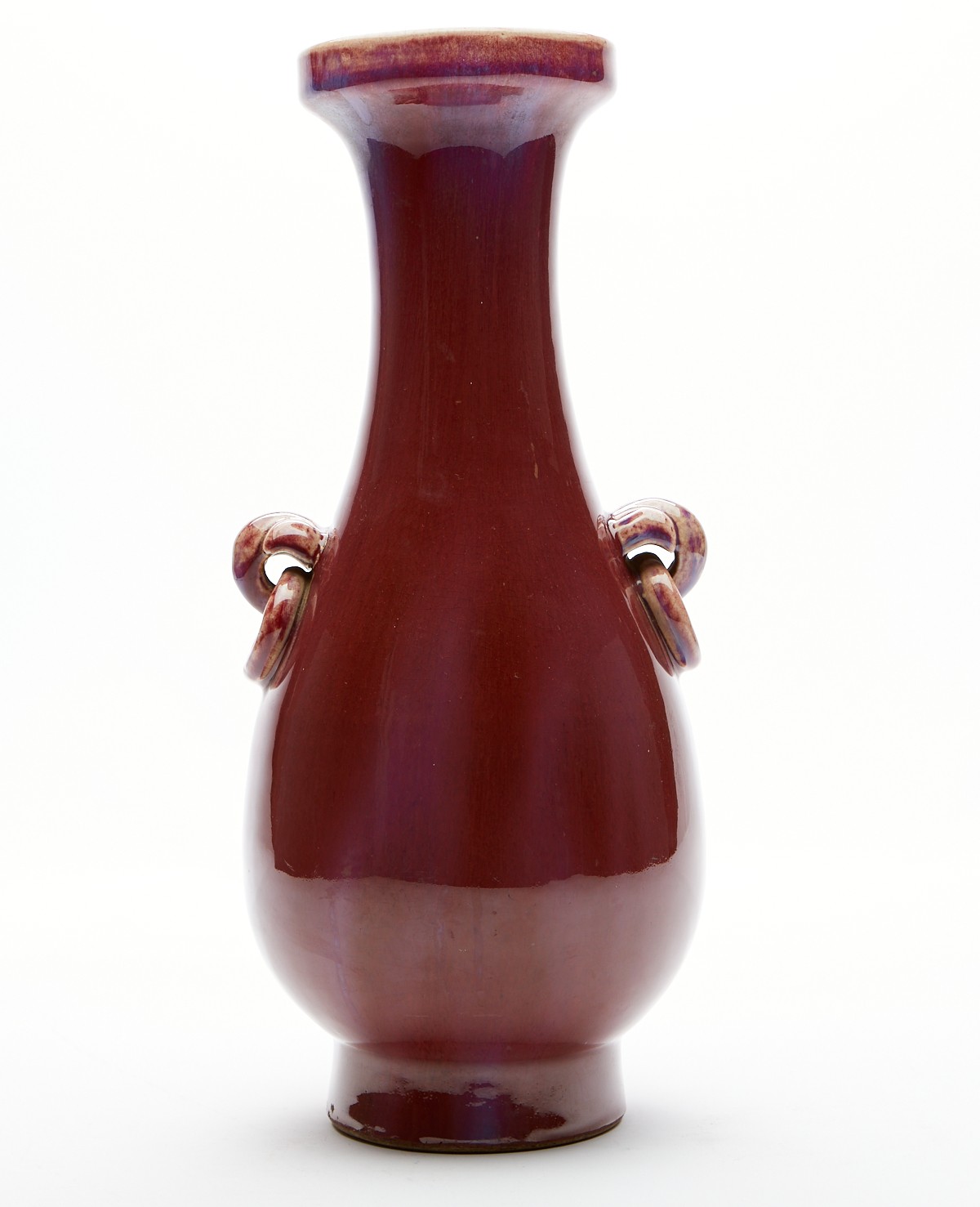 Chinese Flambe Vase with 2 Handles - Image 4 of 8