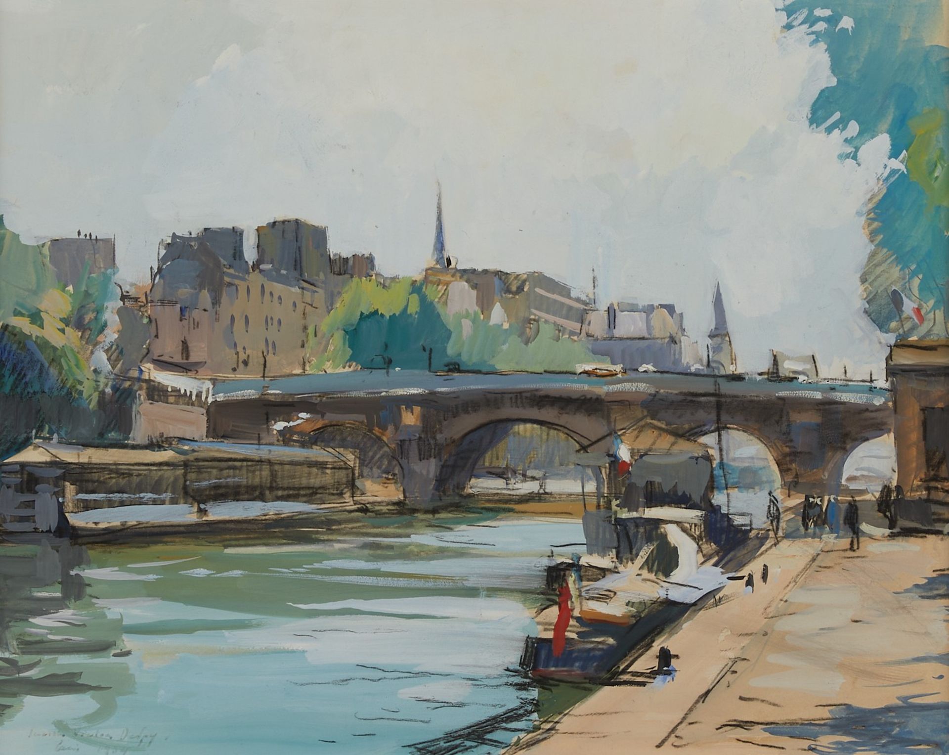 Lucien Victor Delpy Paris Watercolor & Gouache - Bild 2 aus 5