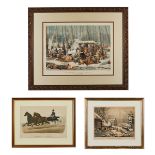 Group of 3 Currier & Ives Prints