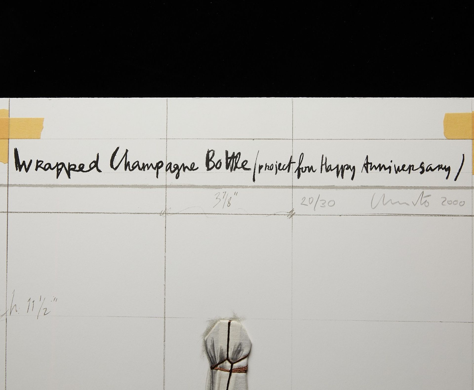 Christo "Wrapped Champagne Bottle" Collage 2000 - Bild 9 aus 10