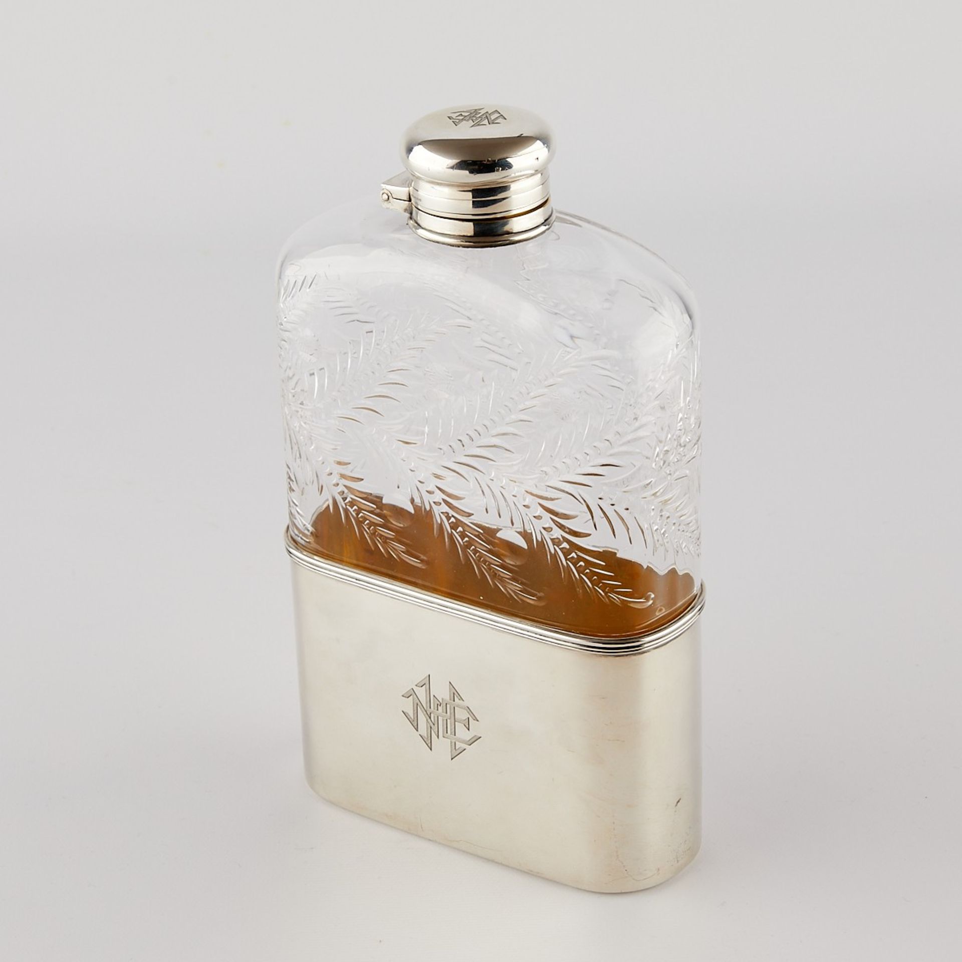 Large Tiffany & Co. Sterling & Glass Flask - Bild 9 aus 20
