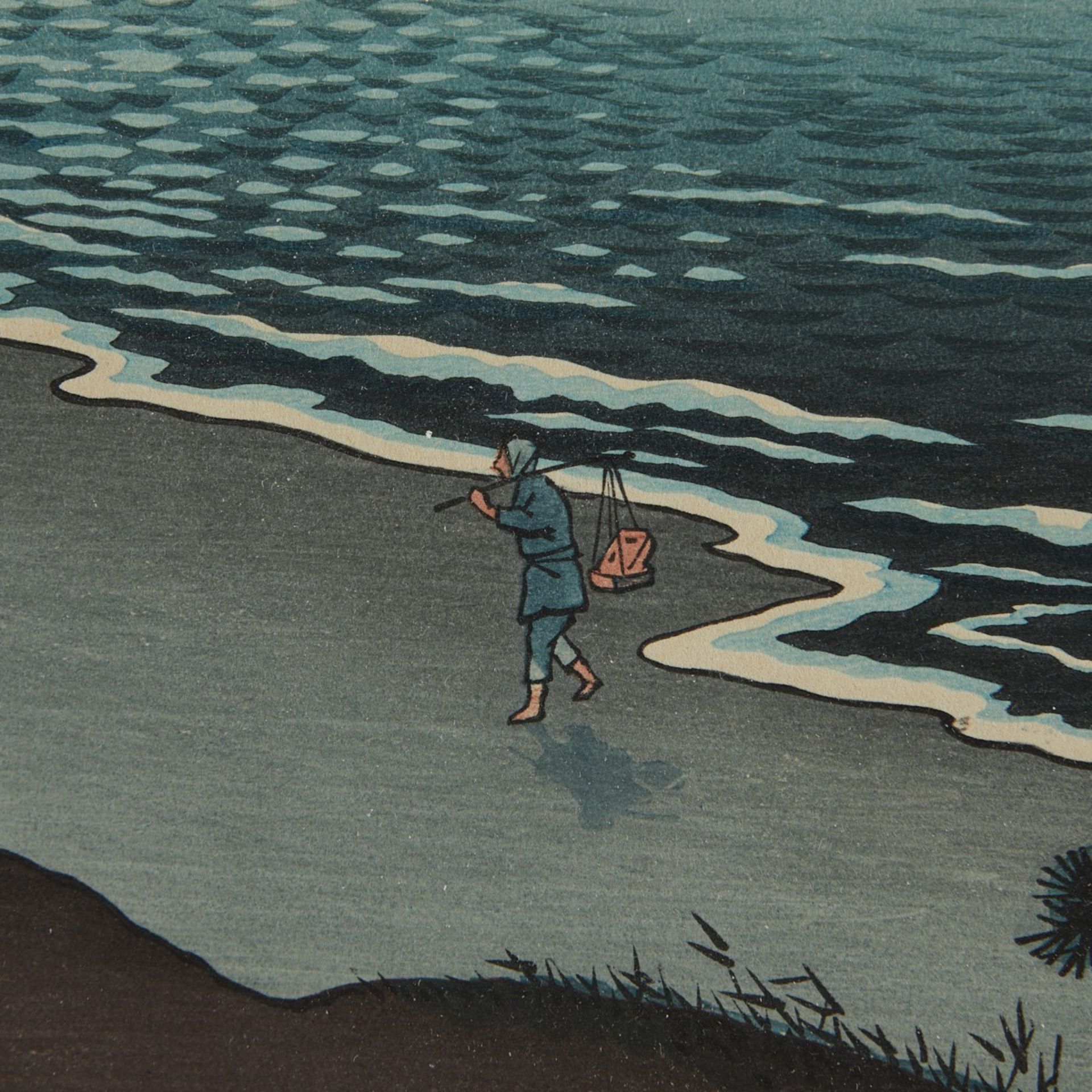 Tsuchiya Koitsu "Suma Beach" Shin-hanga Print - Bild 5 aus 6