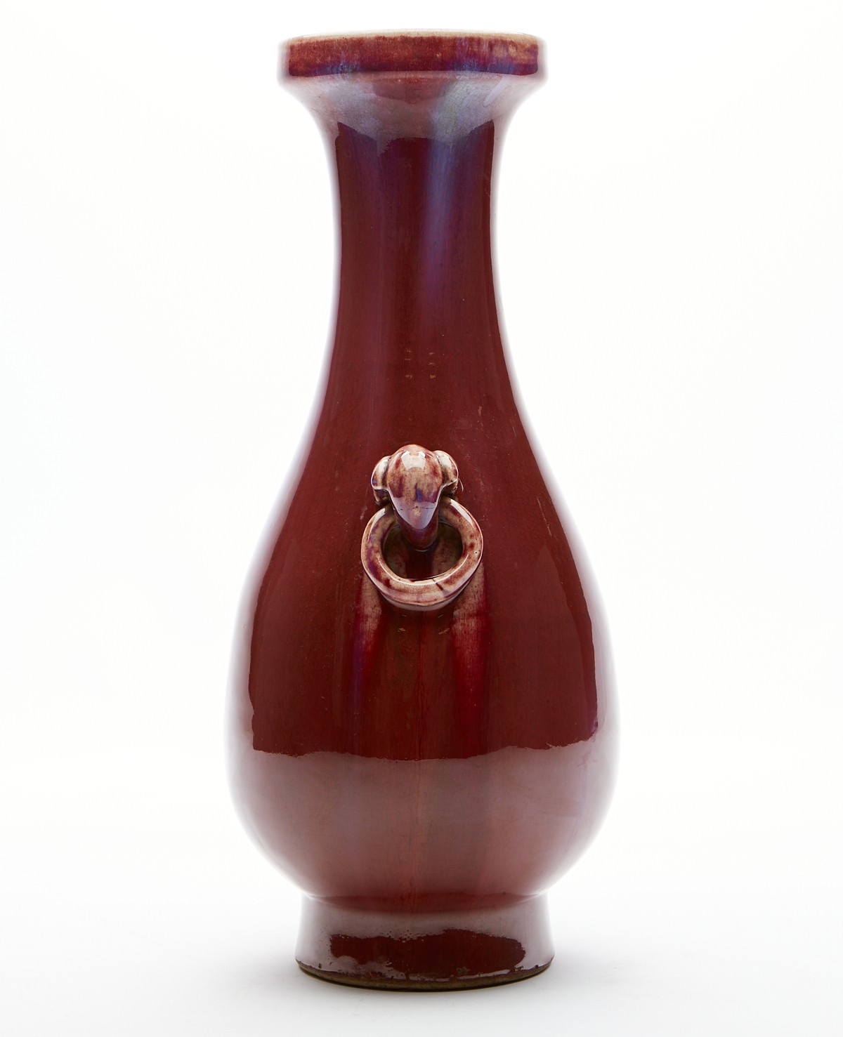 Chinese Flambe Vase with 2 Handles - Image 3 of 8