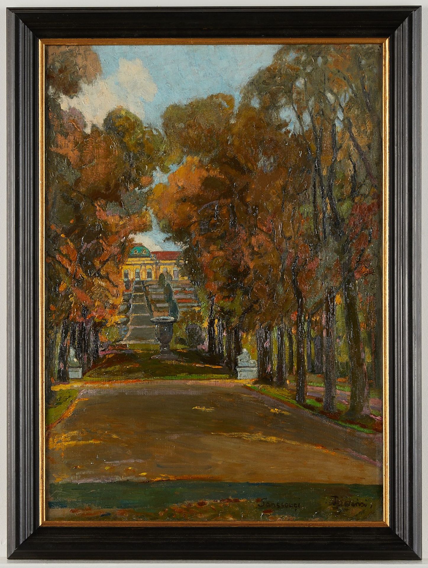 Oil Painting Park and Sanssouci Castle in Potsdam - Image 3 of 7