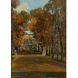 Oil Painting Park and Sanssouci Castle in Potsdam