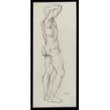 Paul Cadmus Standing Male Nude Ink on Paper