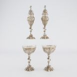 Group of 4 German 800 Silver Condiment Servers