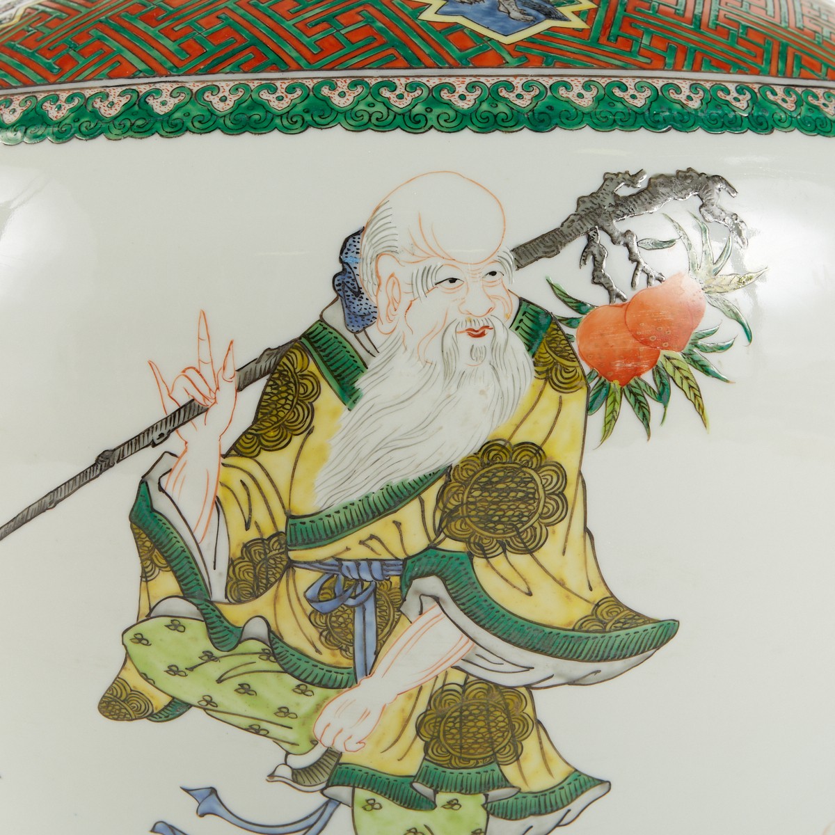 Palace Sized 26" Chinese Famille Verte Vase - Image 7 of 10