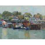 Reed Kay "Gloucester Marine Railway" Oil on Canvas