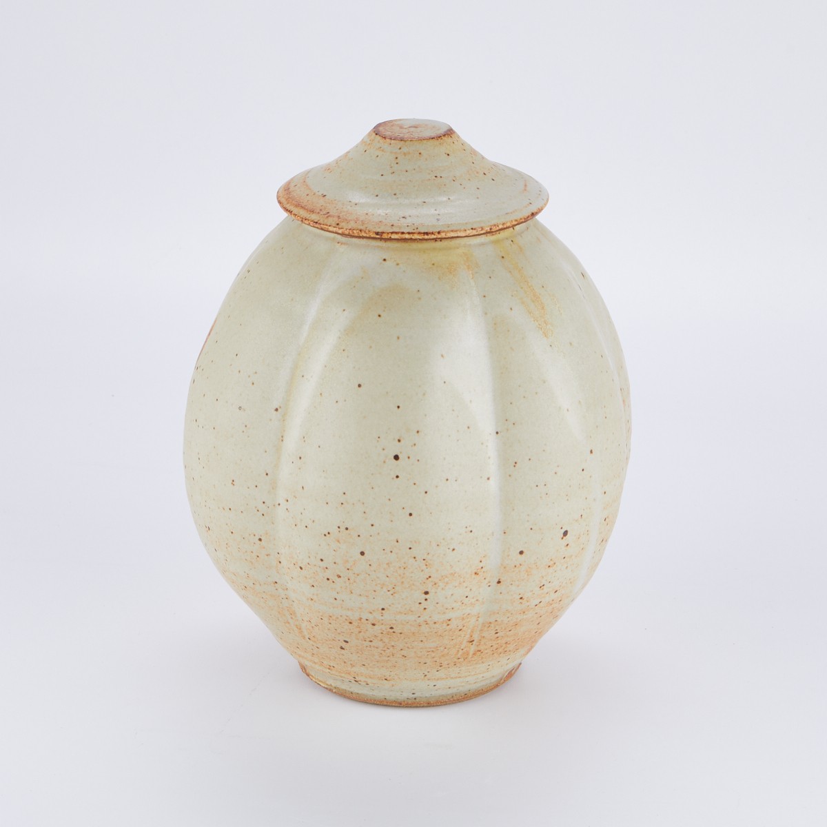 Warren MacKenzie Lobed Covered Vase - Marked - Image 4 of 11