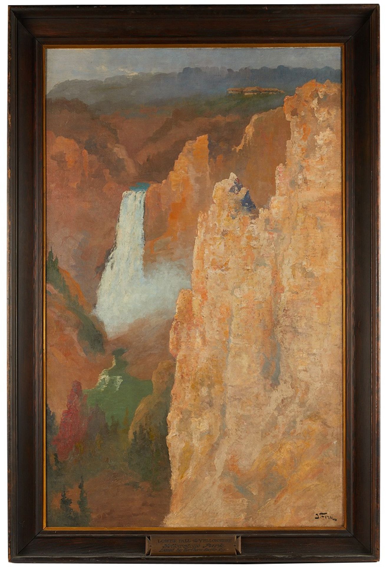 Lrg John Fery "Lower Falls, Yellowstone" Painting - Bild 4 aus 9