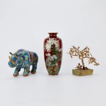 3 Asian Objects - Hardstone & Cloisonne