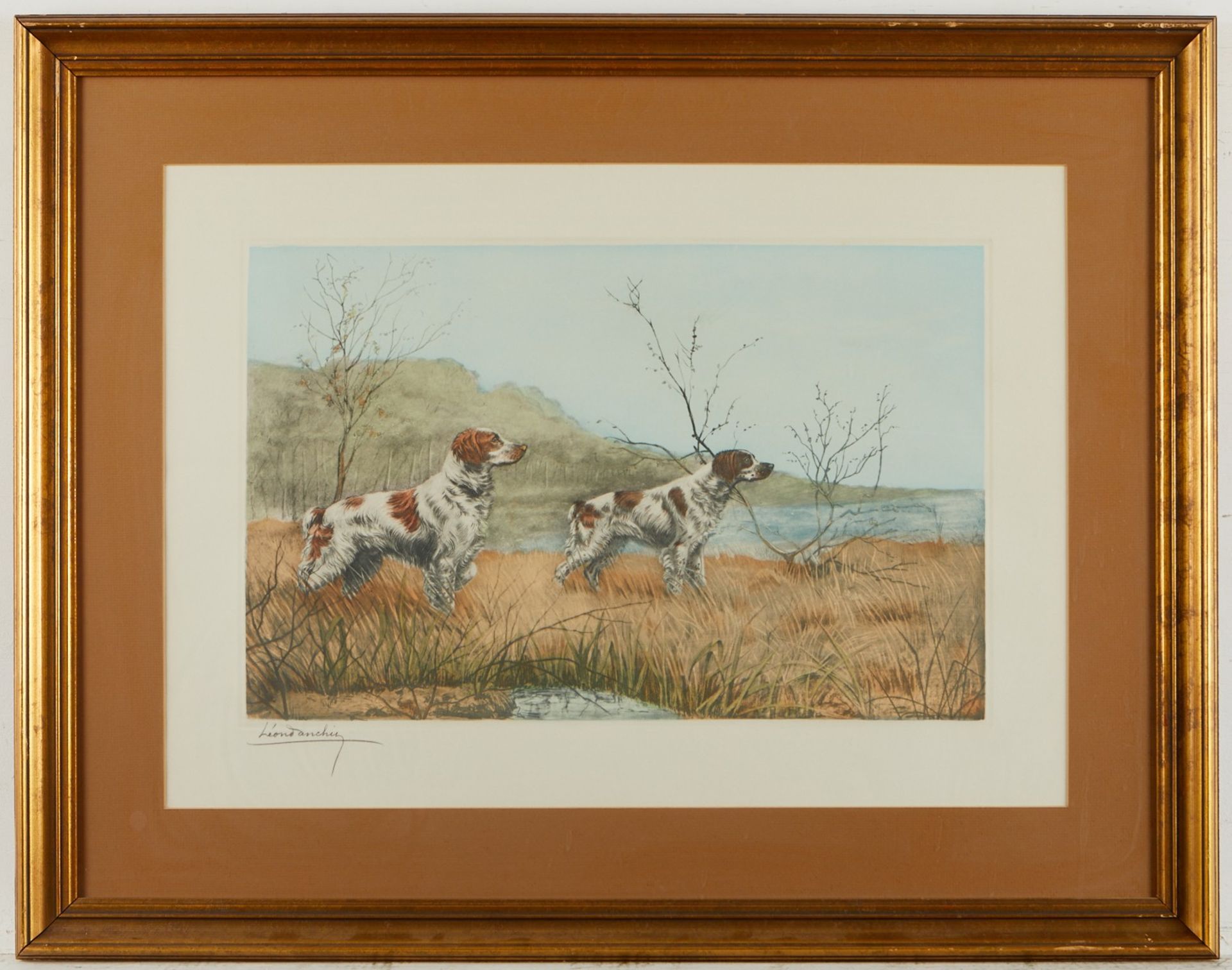 Group of 2 Leon Danchin Hunting Dog Etchings - Bild 8 aus 11