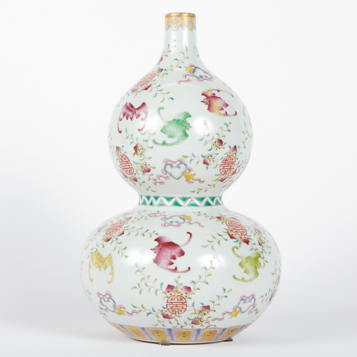 Modern Chinese Porcelain Double Gourd Vase - Image 5 of 10