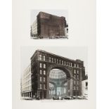 Richard Haas Photomontage Proposal Chicago Arcade
