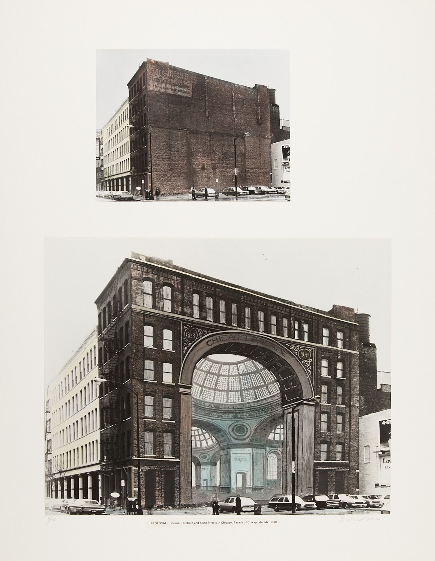 Richard Haas Photomontage Proposal Chicago Arcade