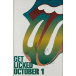 The Rolling Stones Signed "Get Licked" Poster