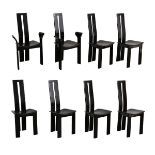 8 Pietro Constantini Postmodern Dining Chairs