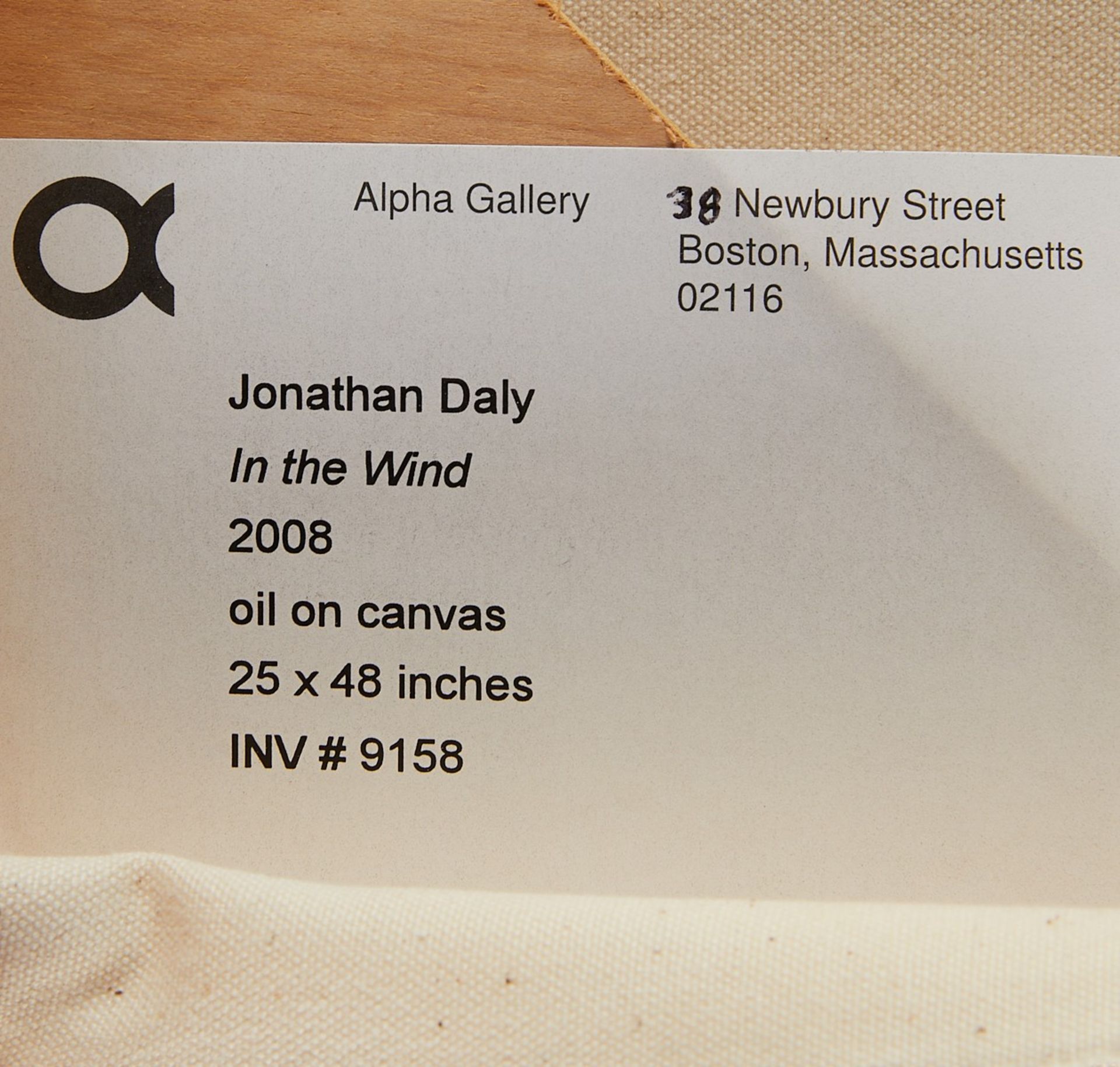 Jonathan Daly "In The Wind" Oil On Canvas 2008 - Bild 7 aus 7