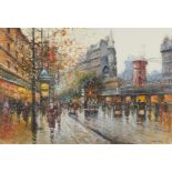 After Antoine Blanchard Moulin Rouge Painting